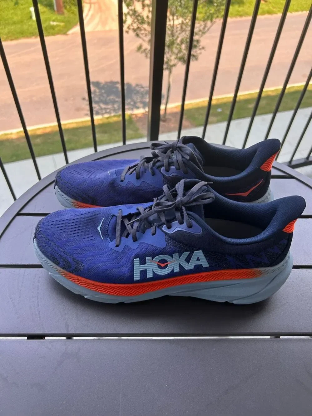 Hoka One Challenger ATR7 Men’s Running Shoes 14 D Blue Orange